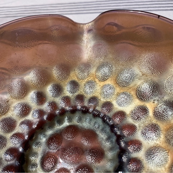 Vintage Fenton Amethyst Coin Dot Carnival Glass Bowl - Picture 5 of 8
